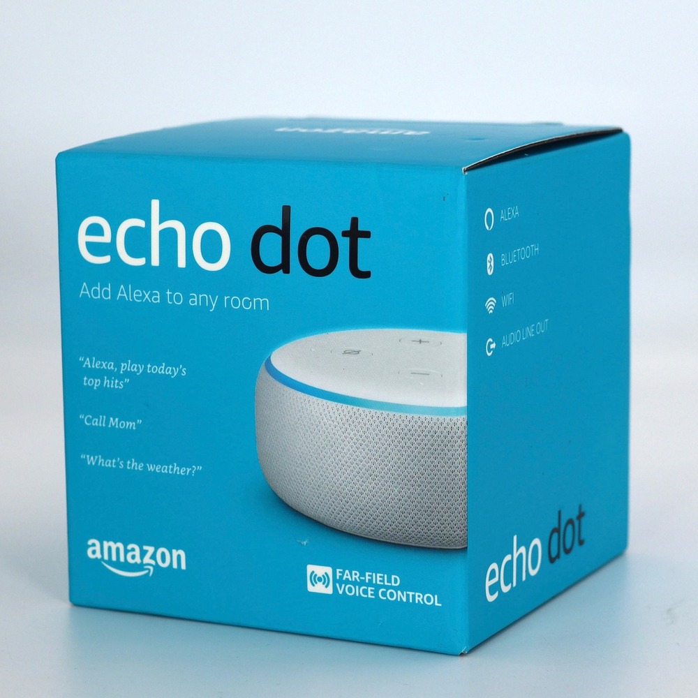 Amazon Echo Dot 3rd Gen Smart Speaker Sandstone White Alexa Voice Control SEALED